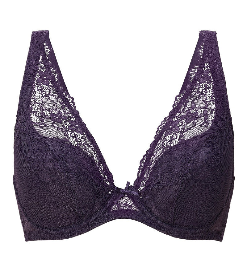 Lingadore Triangle Plunge Bra in Grape