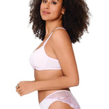 Lingadore Daily Lace Brief with Lace Back in Barely Pink