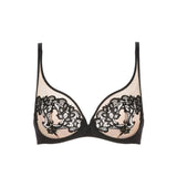 Simone Perele Saga Full Cup Plunge Bra in Black Tattoo