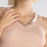 Oscalito Filoscozia® V-neck Tank Top with Satin Edging