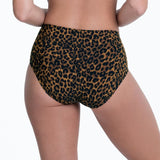 Anita Rosa Faia Essential Art High Waist Brief in Gold Cat