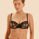 Simone Perele Saga Half Cup Bra in Black Tattoo