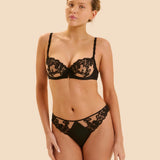 Simone Perele Saga Half Cup Bra in Black Tattoo