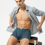 Mey Mens Classic Blue Tie Series Boxer Shorts