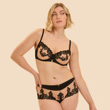Simone Perele Saga Half Cup Bra in Black Tattoo