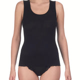 Oscalito Silk and Wool Sleeveless Vest with Scoop Neck