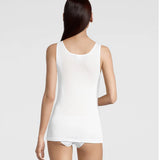 Oscalito Filoscozia® V-neck Tank Top with Satin Trim