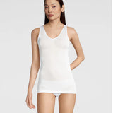 Oscalito Filoscozia® V-neck Tank Top with Satin Trim