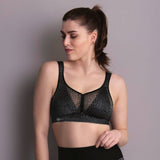 Anita Active Sports Bra in Anthracite, Atlantic, Orinoco & Flower Vibes