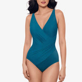 Miraclesuit Swimwear Must Haves Oceanus Swimsuit in Mulberry or Aegean