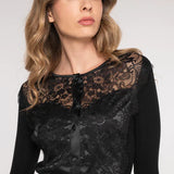 Oscalito Floral Lace Fronted Cardigan