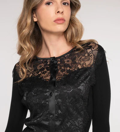 Oscalito Floral Lace Fronted Cardigan