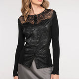 Oscalito Floral Lace Fronted Cardigan