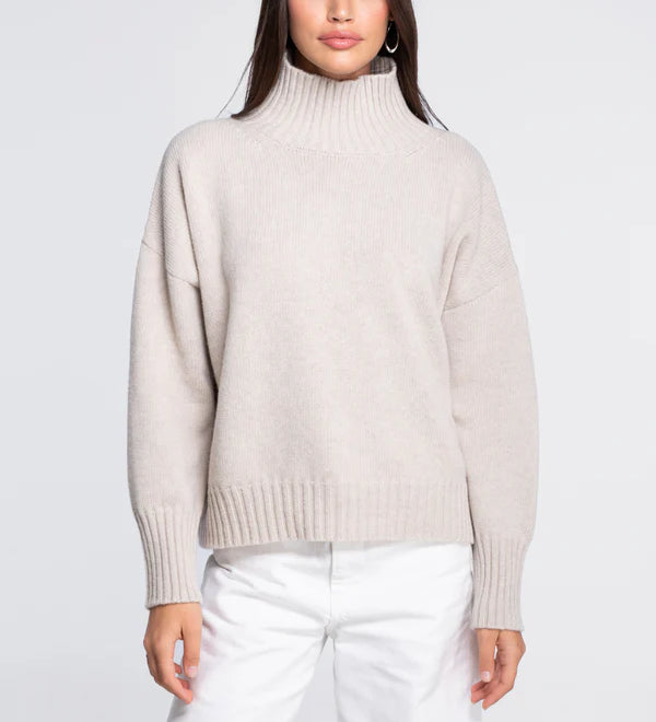 Oscalito Long Sleeved Mock Neck Wool Shirt
