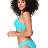 Lingadore Triangle Bikini Set in Turquoise Tie Dye