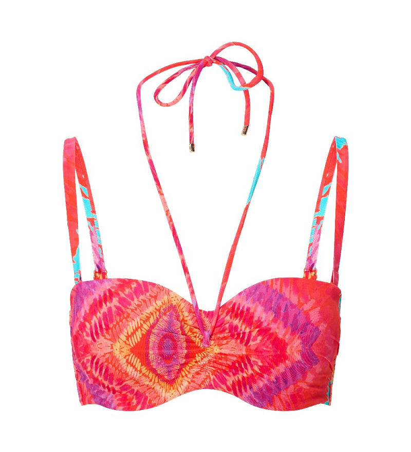 Lingadore Balconette Bikini Top in a Coral Print