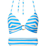Lingadore Triangle Bikini Set in Ortensia Blue Stripe
