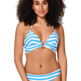 Lingadore Triangle Bikini Set in Ortensia Blue Stripe