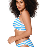 Lingadore Triangle Bikini Set in Ortensia Blue Stripe