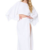 Lingadore Top & Long Skirt Set in Eucalyptus or White