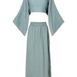 Lingadore Top & Long Skirt Set in Eucalyptus or White