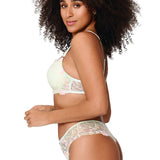 Lingadore Lace Back Thong in Canary Green