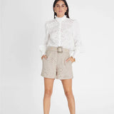 Aqua Blu Beige Carrington Shorts