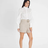 Aqua Blu Beige Carrington Shorts
