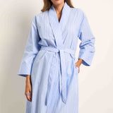 Cottonreal Cotton Lawn Chalk Stripe Grace Shawl Robe