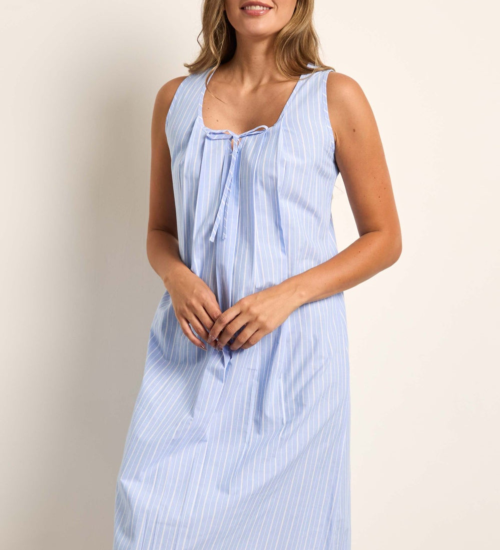 Cottonreal Cotton Chalk Stripe Nightdress