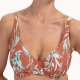 Cyell Rusty Rose Plunge Bikini Top