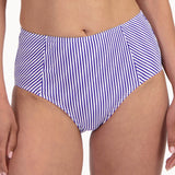Cyell Seersucker High Waist Bikini Brief