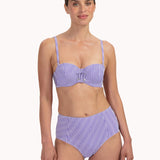 Cyell Seersucker High Waist Bikini Brief