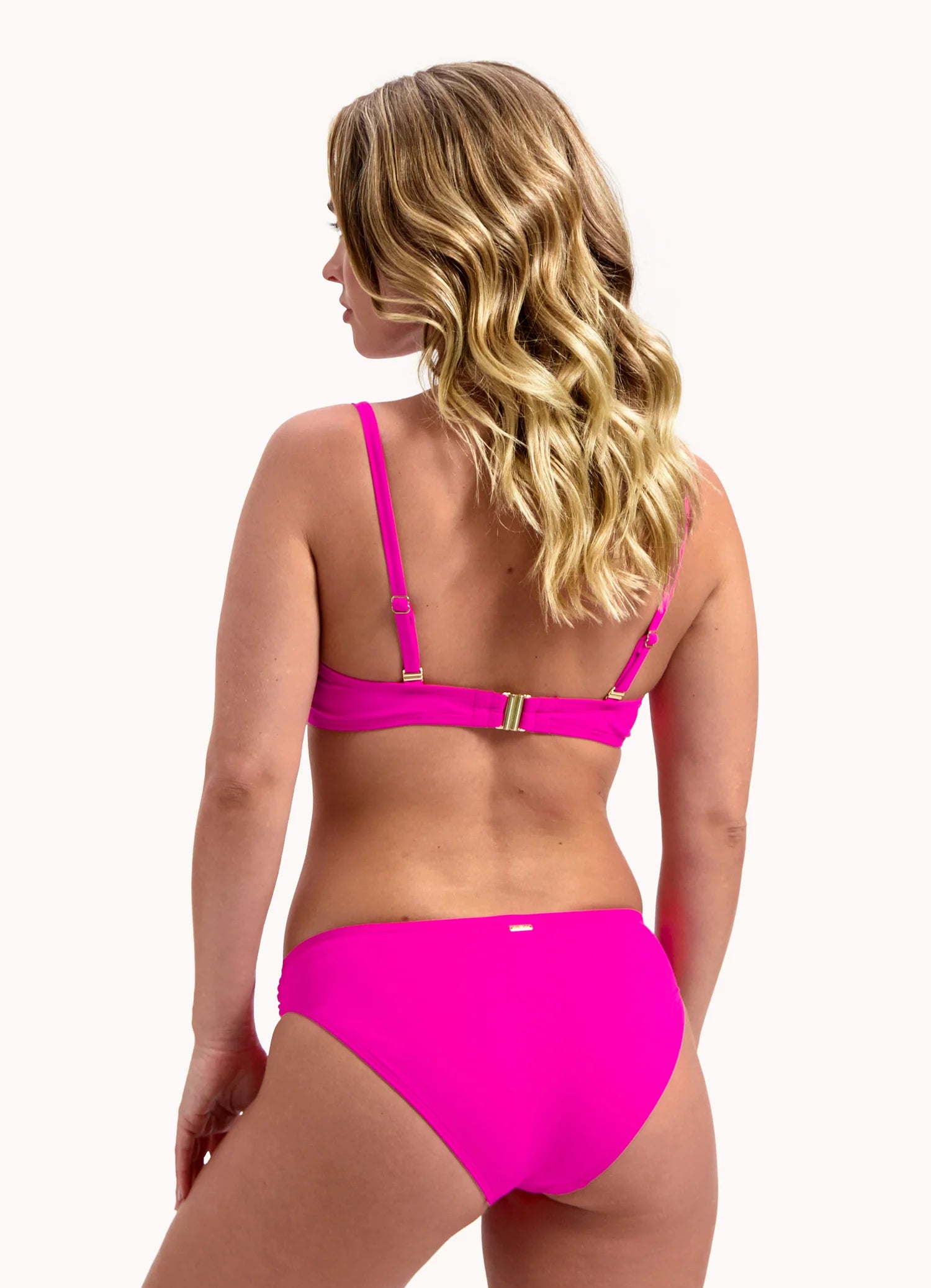 Cyell Framboise Pleated Mid Waist Bikini Brief