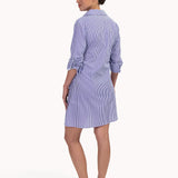 Cyell Seersucker Crossover Beach Dress