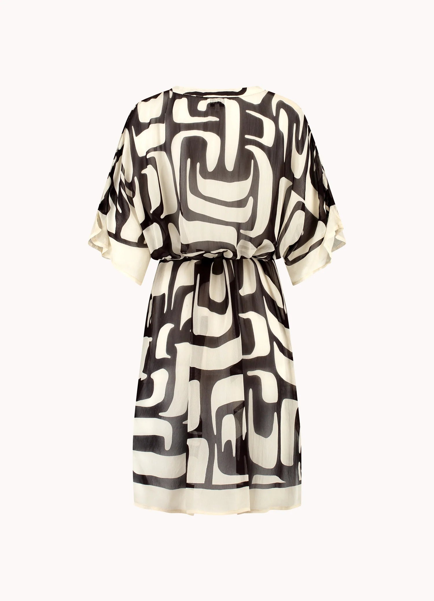 Butterfly sleeves and tie waist