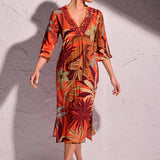 David Edera Kim Kaftan in Tropical Print