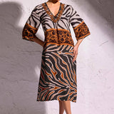 David Camelia Kim Kaftan in Animal Print(