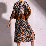 David Camelia Kim Kaftan in Animal Print(