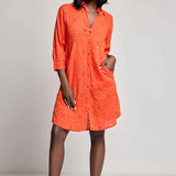 David Doris Lace Shirt Dress