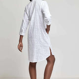 David Doris Lace Shirt Dress