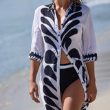 David Doris Abstract Print Shirt Dress