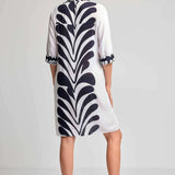 David Doris Abstract Print Shirt Dress