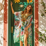 Iconique Green Flowered Kaftan