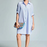 Iconique Ivy Light Blue Shirt Dress