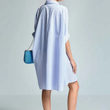 Iconique Ivy Light Blue Shirt Dress