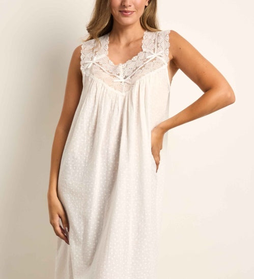 Cottonreal Nadine Daisy Sleeveless Nightdress