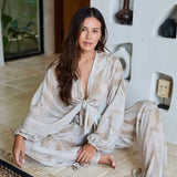 Guilty Beach Neutral Sands Printed Kimono