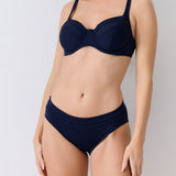 Janine Robin Grace Mid-Rise Bikini Brief in Marine