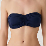 Janine Robin Grace Bandeau Bikini Top in Marine